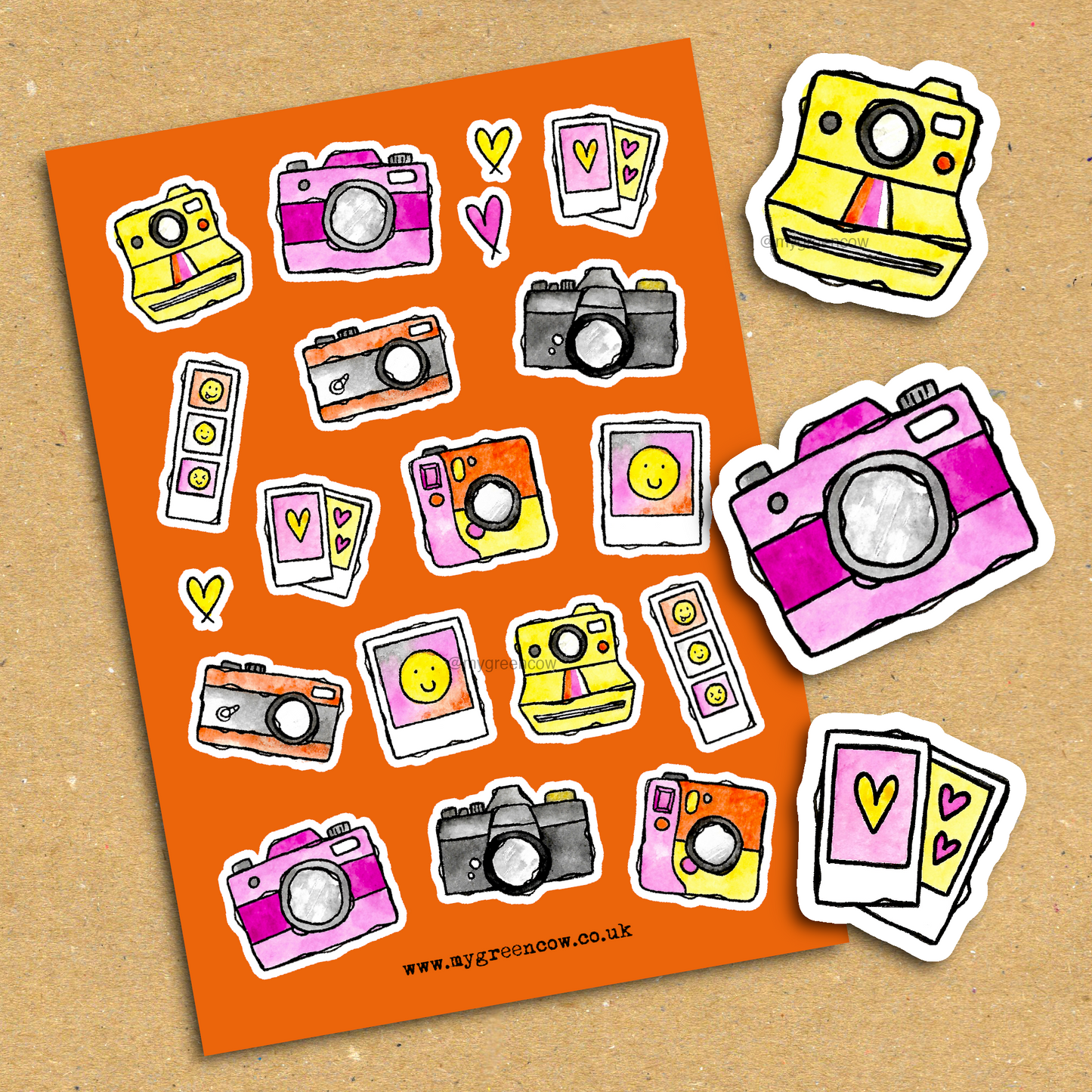 Snap Happy A5 Sticker Sheet