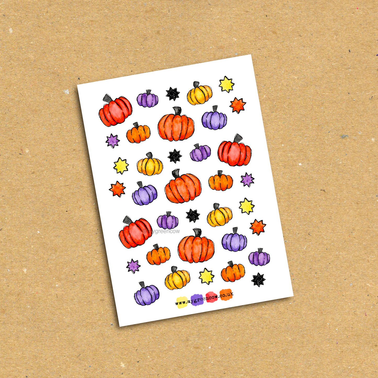 Pumpkins A6 Sticker Sheet