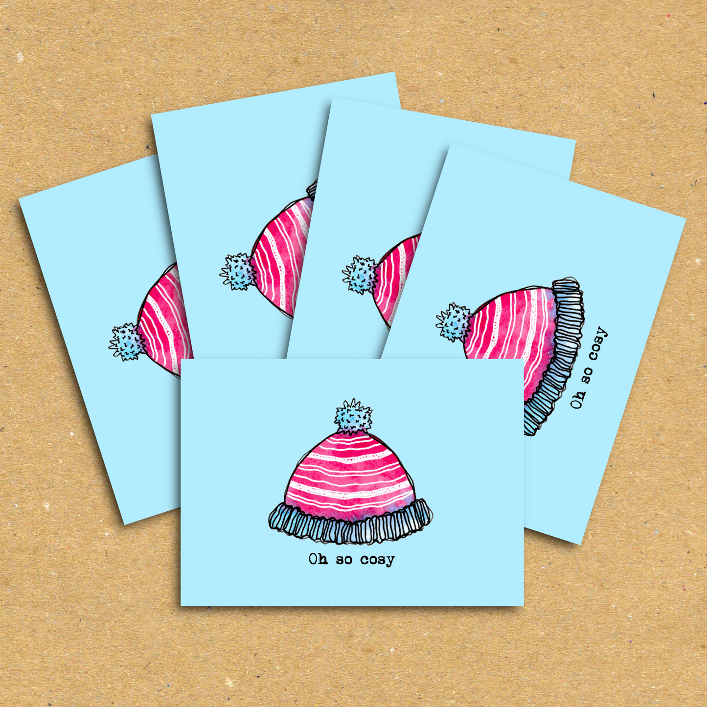 Oh So Cosy Hat Postcard Pack