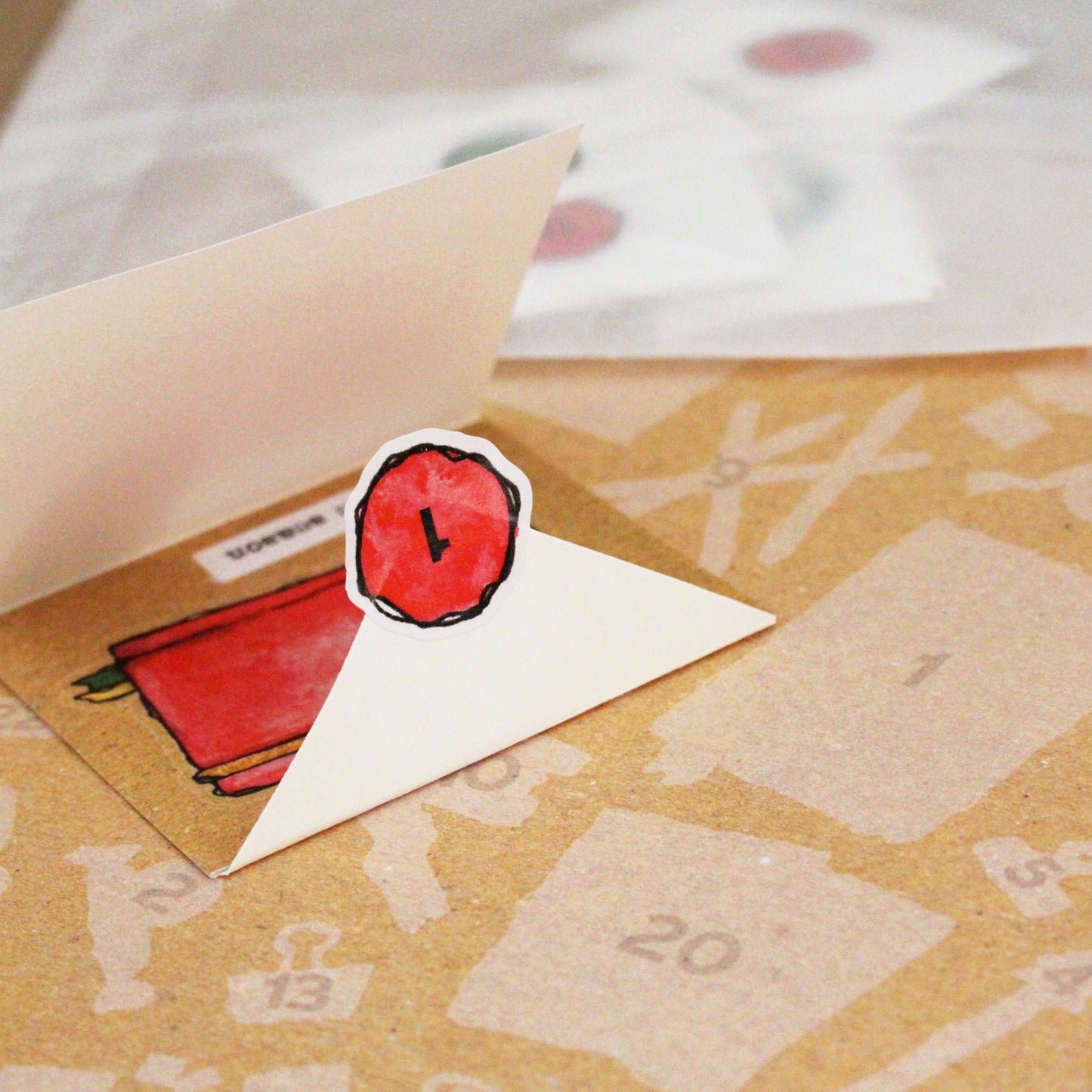 Festive Stationery Sticker Countdown Calendar