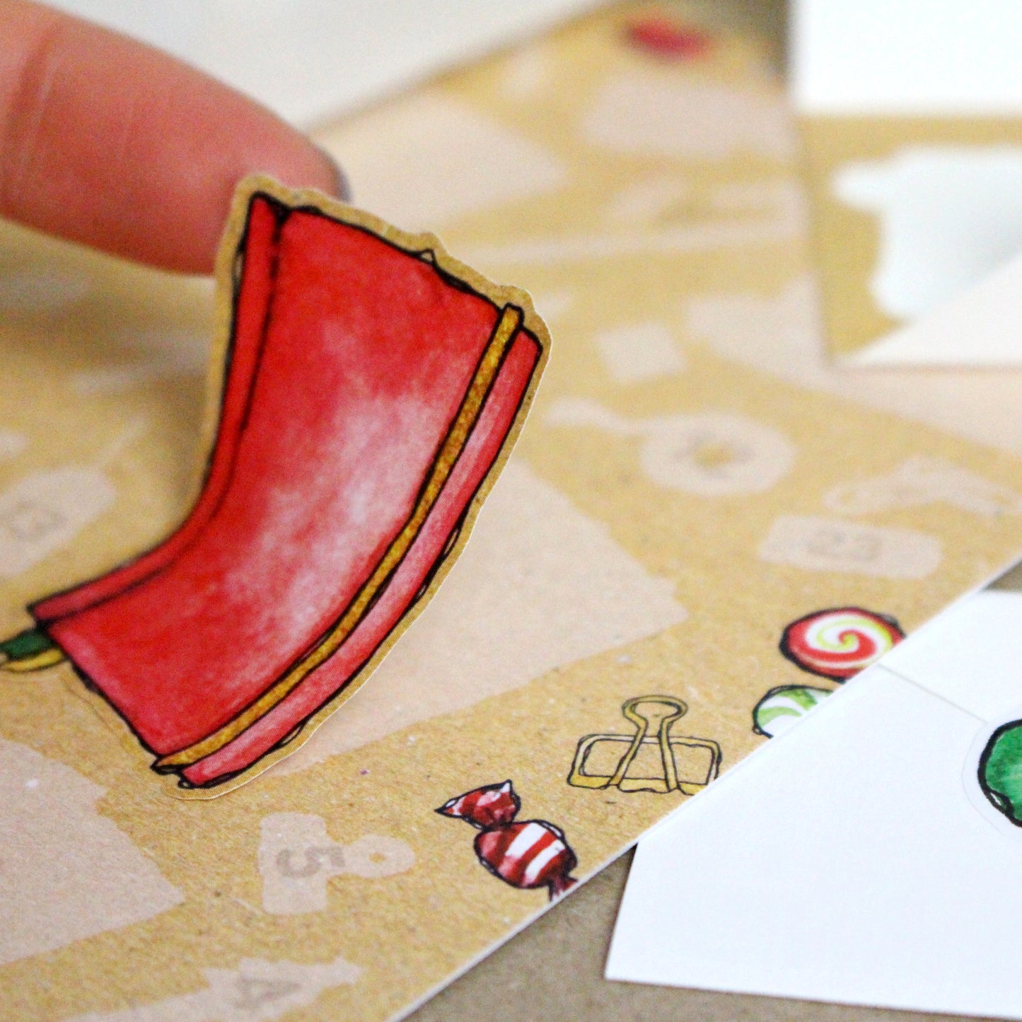 Festive Stationery Sticker Countdown Calendar