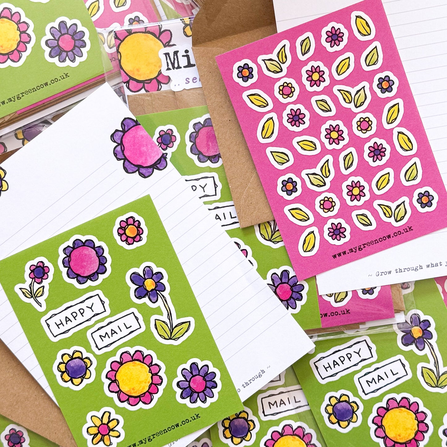 Floral Pop Mini Mail A6 Letter Set