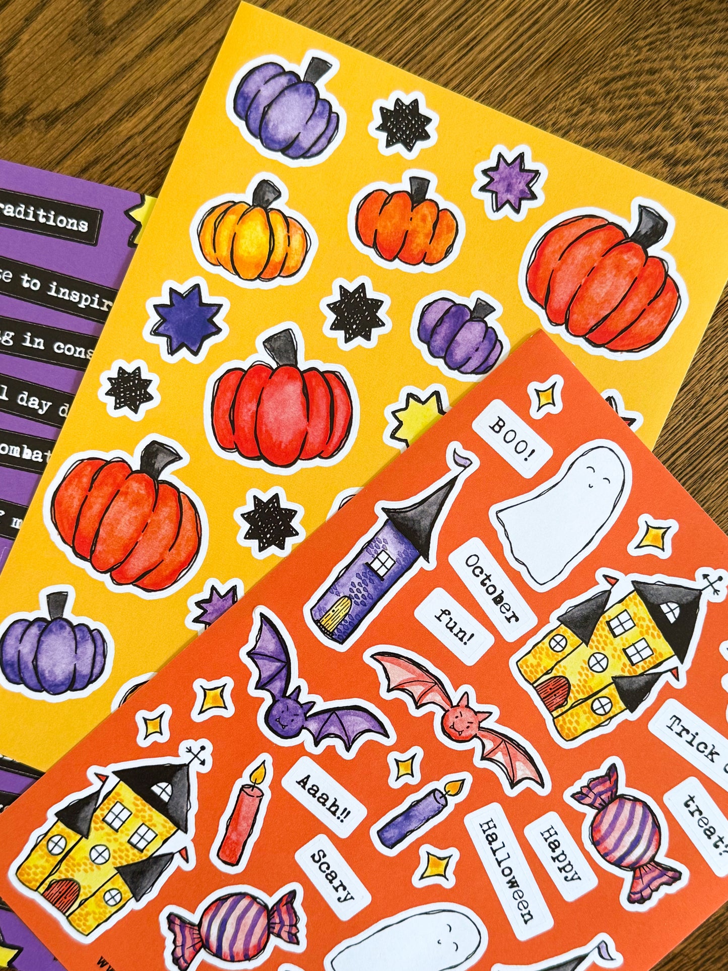 Halloween Spooks A5 Sticker Sheet