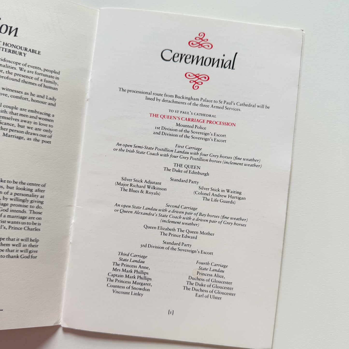 The Royal Wedding Official Programme 1981