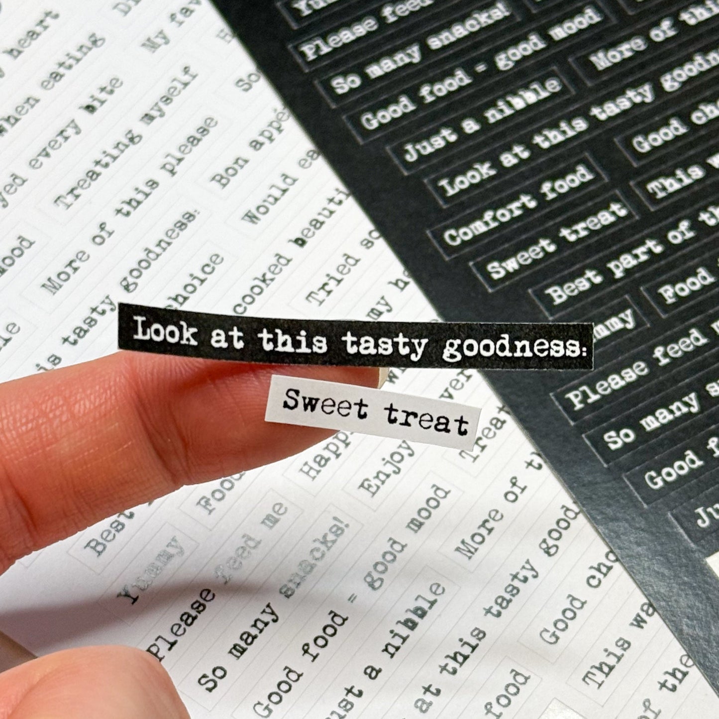 Good Food, Good Mood A6 Phrase Sticker Sheet