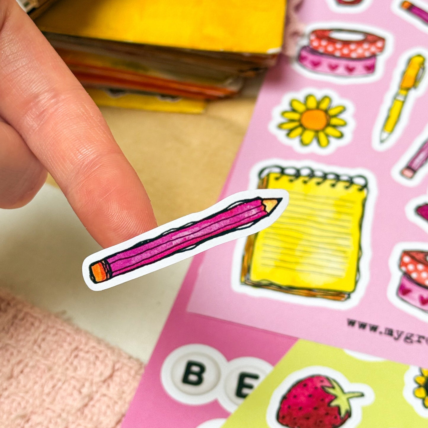 Spring Stationery A5 Sticker Sheet