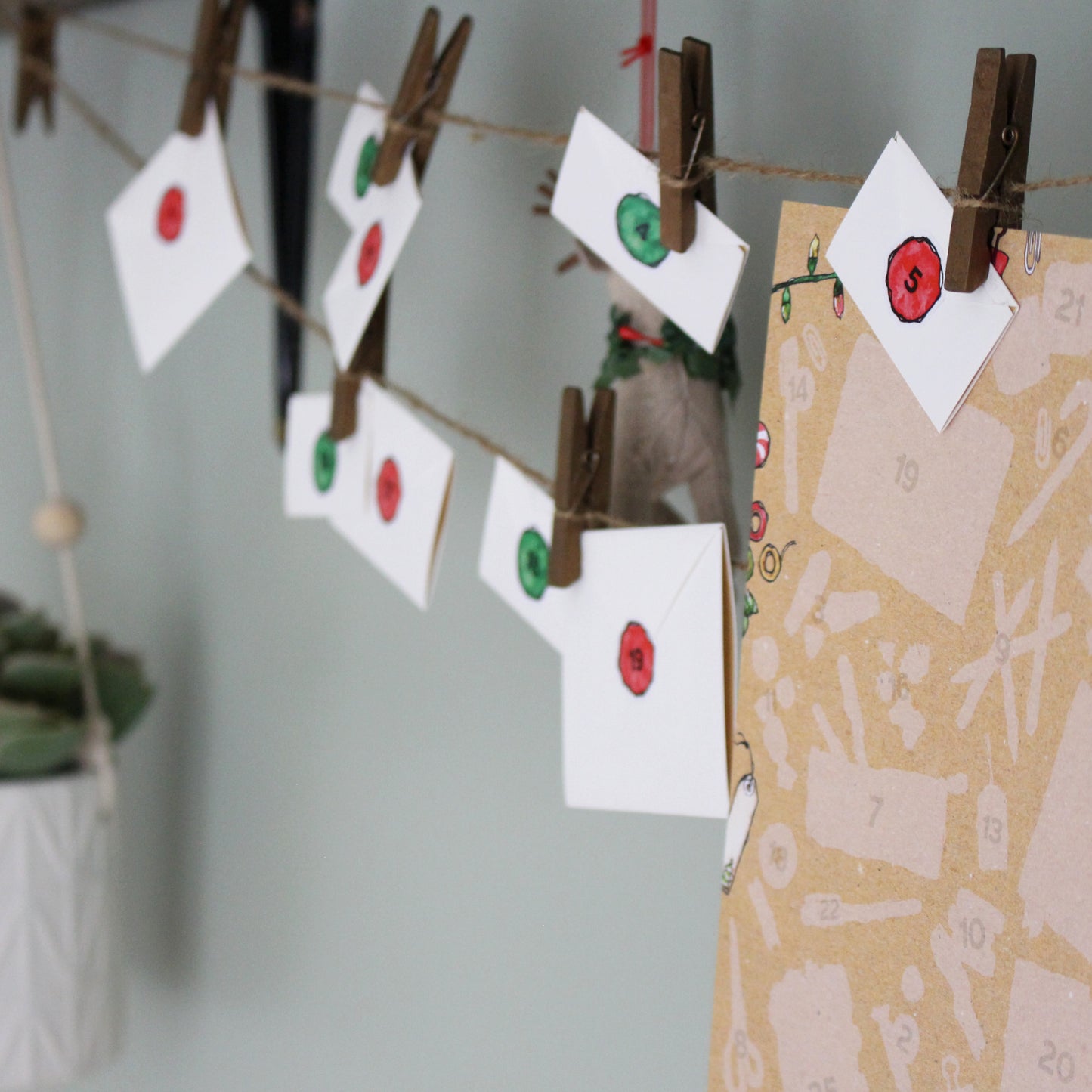 Festive Stationery Sticker Countdown Calendar