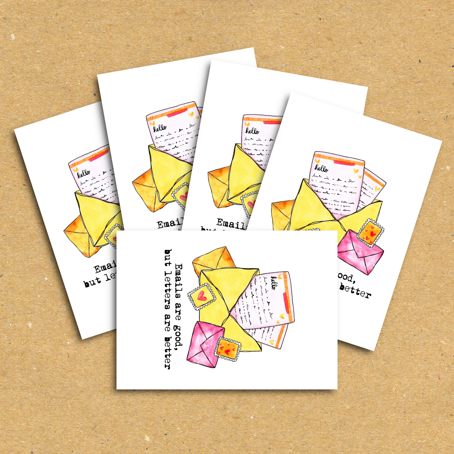 Sending Smiles Letters Are Better Postcard Pack