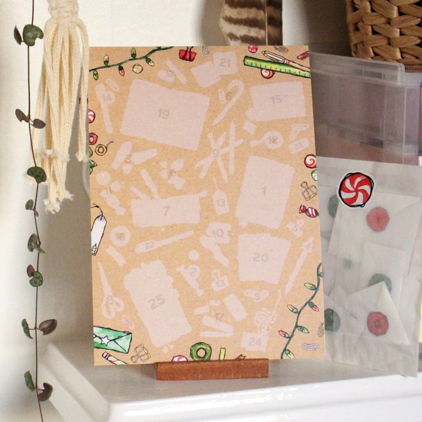 Festive Stationery Sticker Countdown Calendar