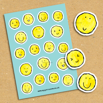 Smiles All Round A5 Sticker Sheet