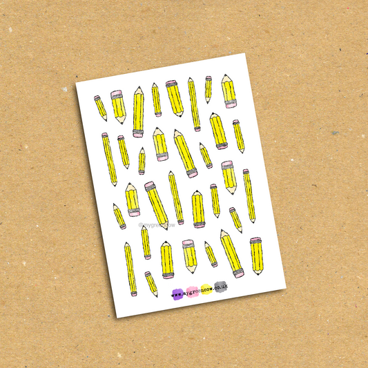 Pencils A6 Sticker Sheet