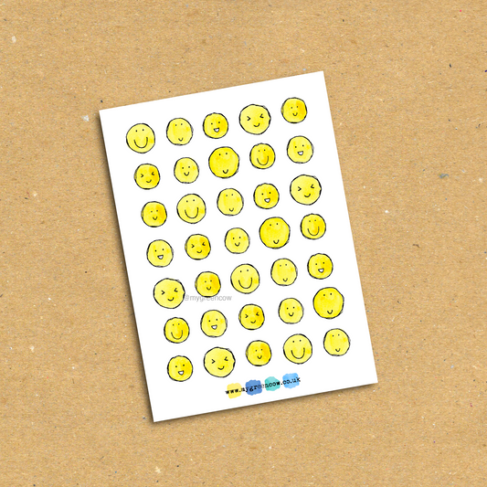 Smiles All Round A6 Sticker Sheet