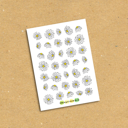 Daisies A6 Sticker Sheet