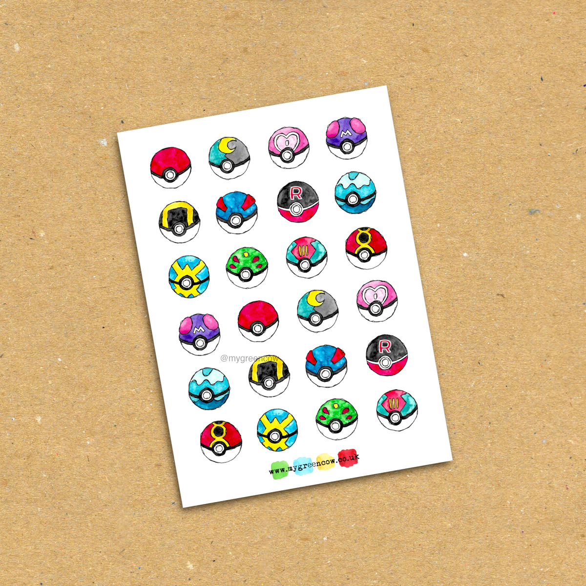 Balls A6 Sticker Sheet