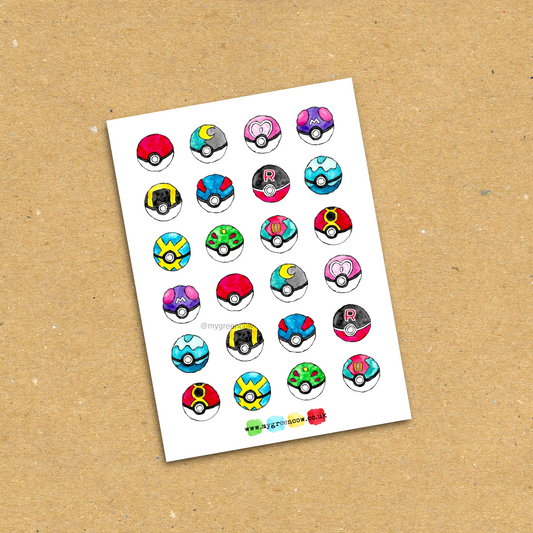 Balls A6 Sticker Sheet