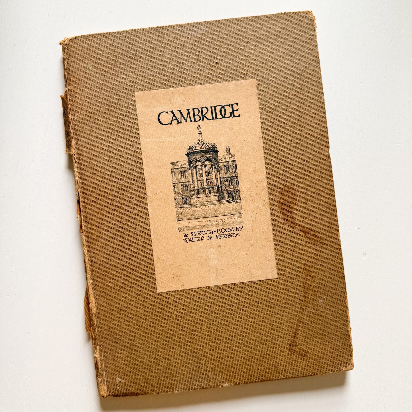 vintage book cover of Cambridge a sketch book by Walter M Keesey