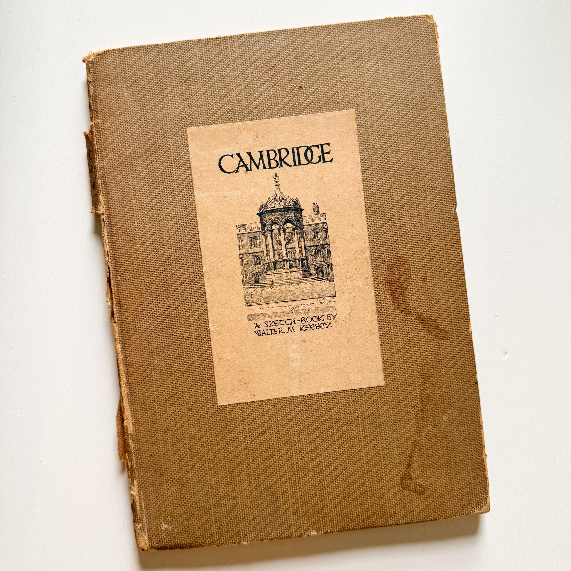 vintage book cover of Cambridge a sketch book by Walter M Keesey
