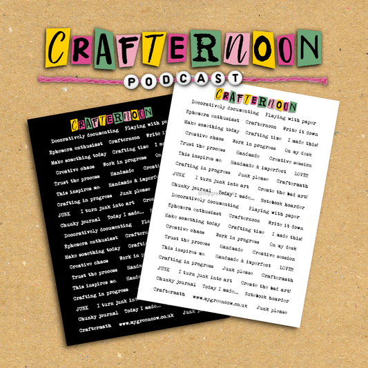 Crafternoon A6 Phrase Sticker Sheet