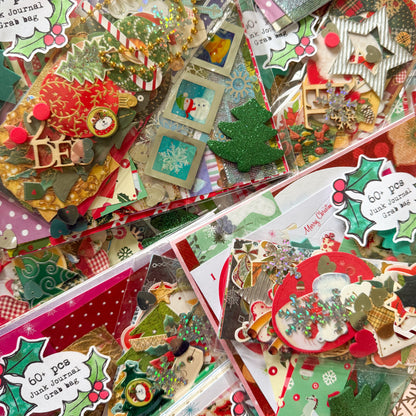 Festive Junk Journal Grab Bag x60+ pieces