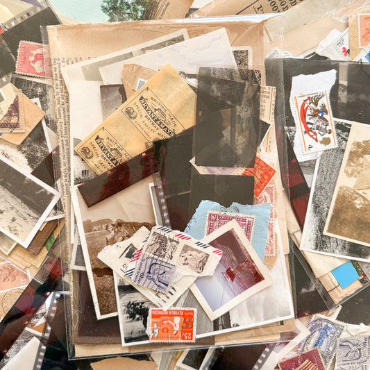 Genuine Vintage Junk Journal Grab Bag x30+ pieces