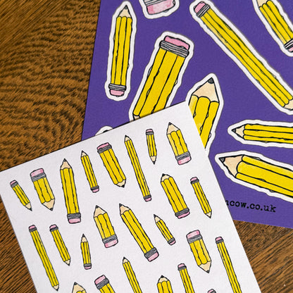 Pencils A6 Sticker Sheet