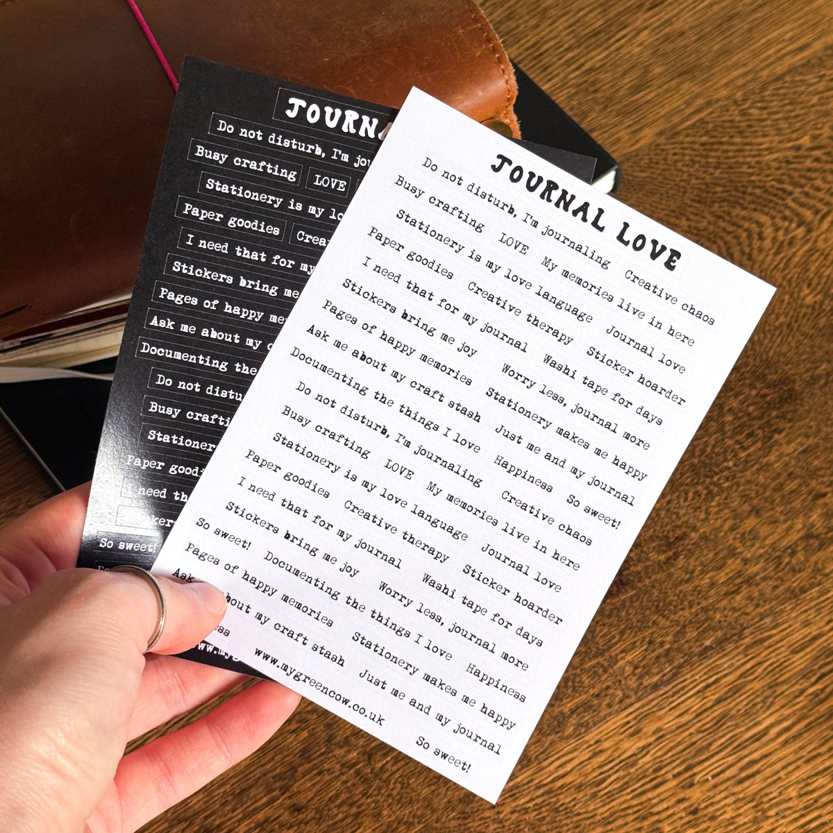 Journal Love A6 Phrase Sticker Sheet