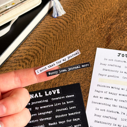 Journal Love A6 Phrase Sticker Sheet