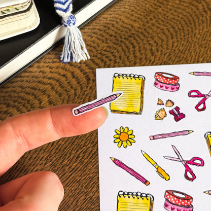 Spring Stationery A6 Sticker Sheet