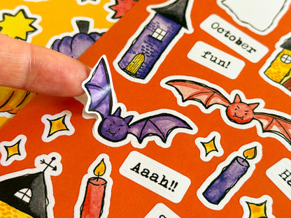 Halloween Spooks A5 Sticker Sheet