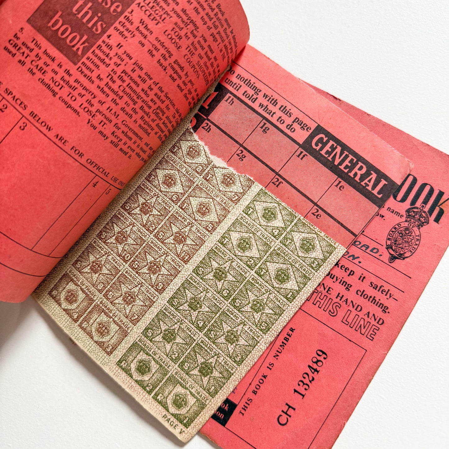 x2 Clothing Ration Books 1943-45 WW2