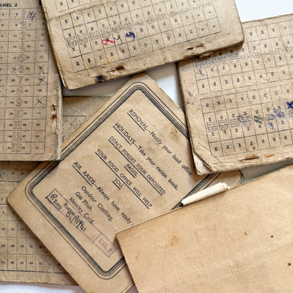 x6 Food Ration Books 1939-46 WW2