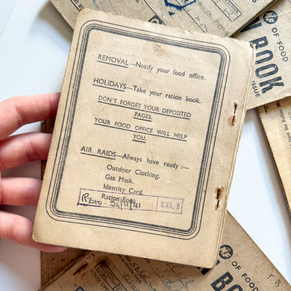 x6 Food Ration Books 1939-46 WW2