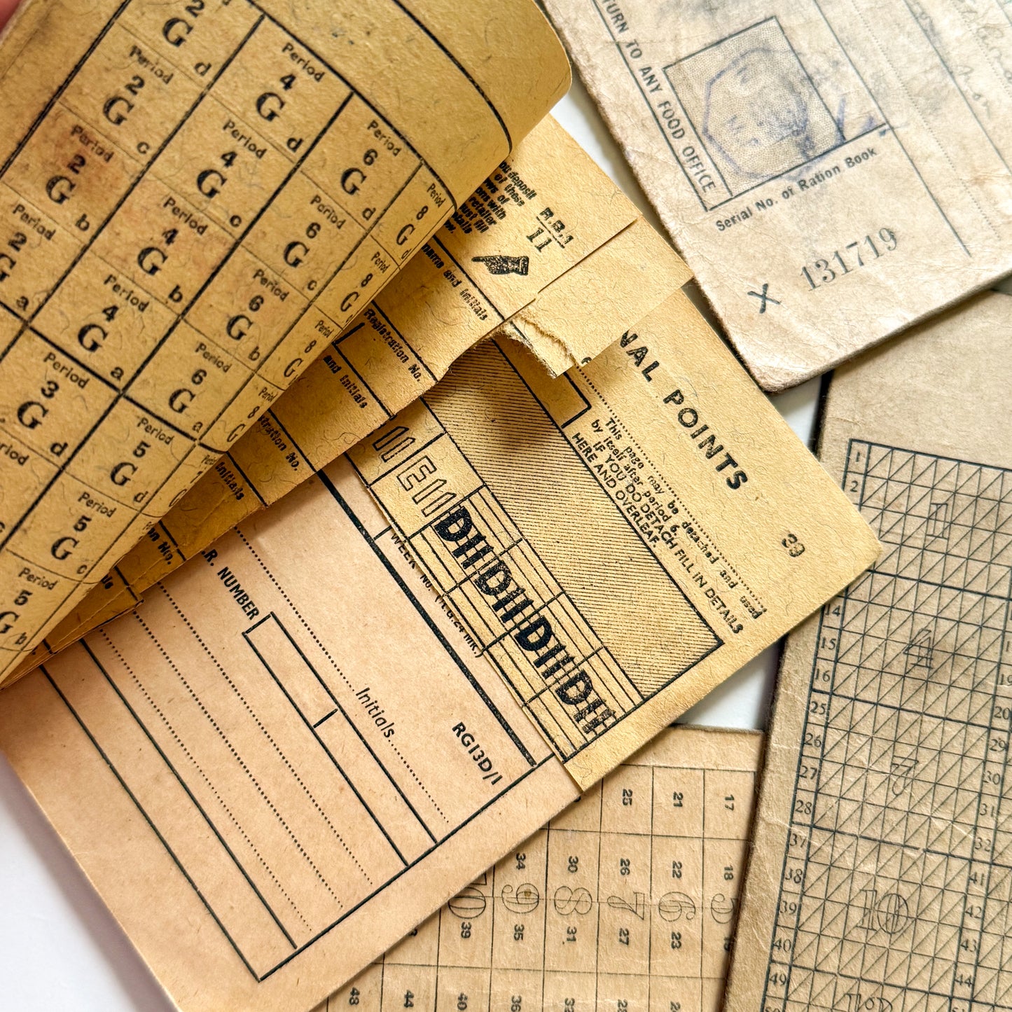 x4 Food Ration Books 1946-50 Post WW2