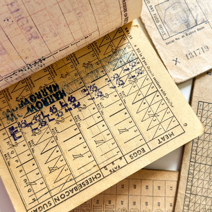 x4 Food Ration Books 1946-50 Post WW2