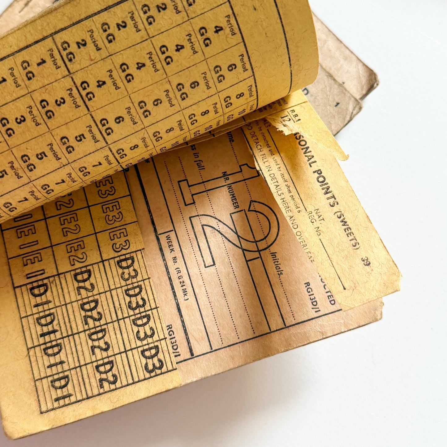 x4 Food Ration Books 1946-50 Post WW2