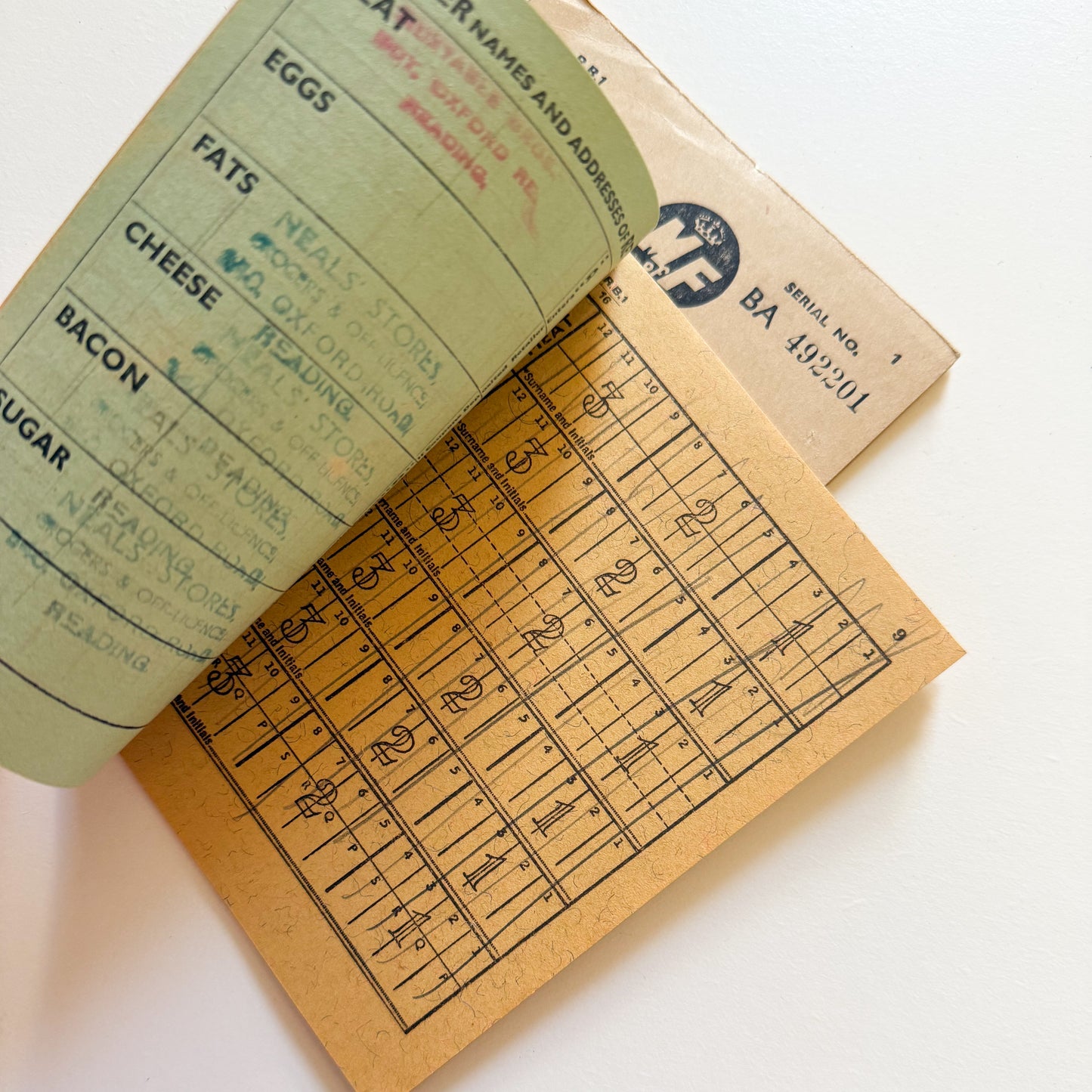 x2 Food Ration Books 1953-54 Post WW2