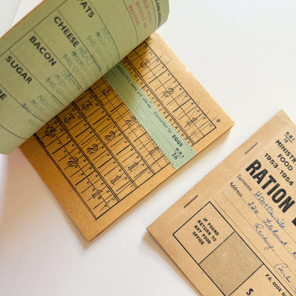 x2 Food Ration Books 1953-54 Post WW2