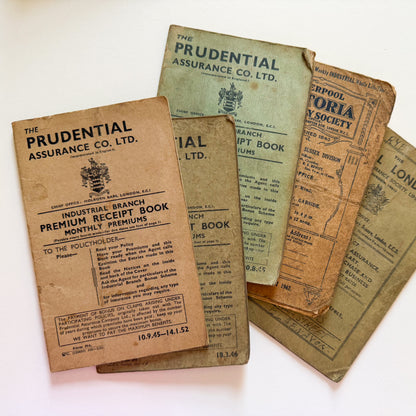 x5 Receipt & Banking Books 1929-52 WW2