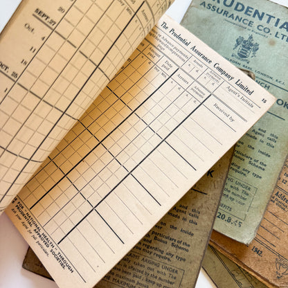 x5 Receipt & Banking Books 1929-52 WW2