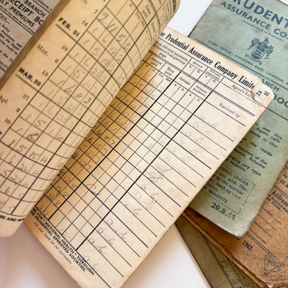 x5 Receipt & Banking Books 1929-52 WW2
