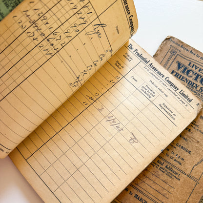 x5 Receipt & Banking Books 1929-52 WW2