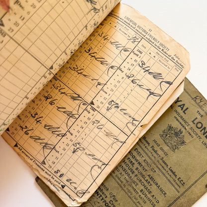 x5 Receipt & Banking Books 1929-52 WW2