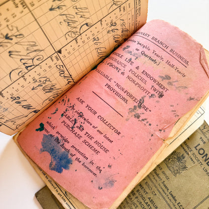 x5 Receipt & Banking Books 1929-52 WW2