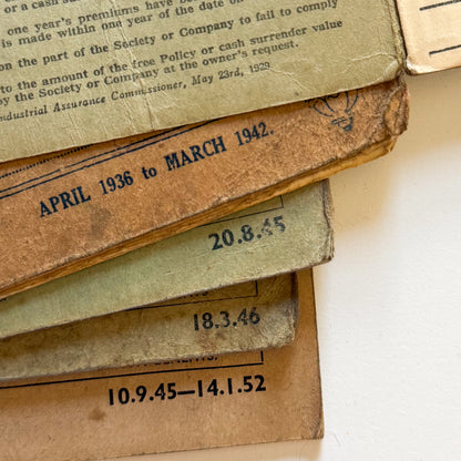 x5 Receipt & Banking Books 1929-52 WW2