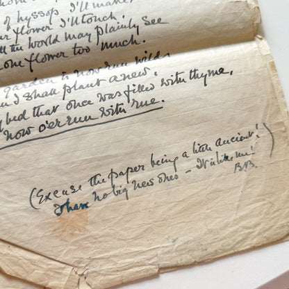 Handwritten Song & Music Sheet ~ Unknown Date & Author