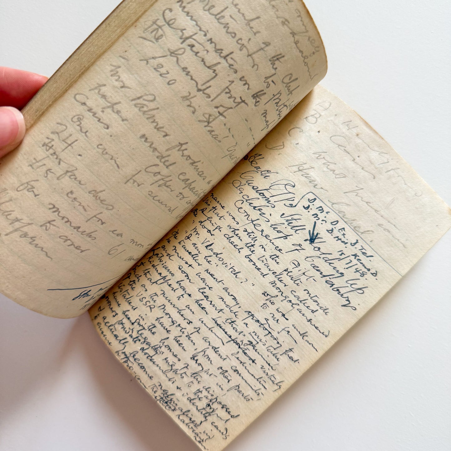 Common Place Memo Book from 1940s