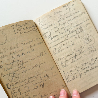 Common Place Memo Book from 1940s