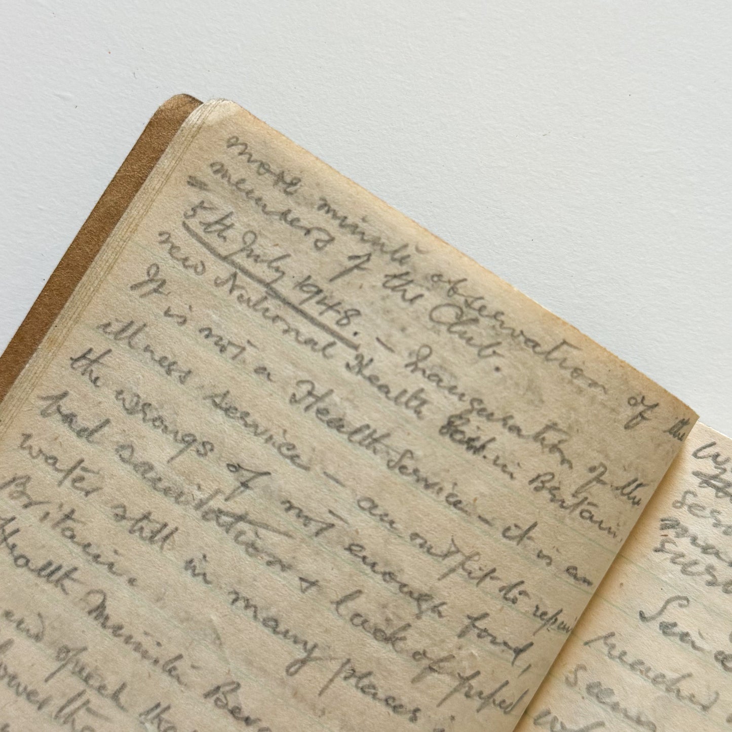 Common Place Memo Book from 1940s