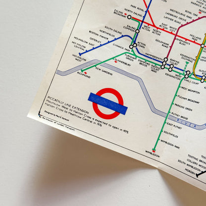 London Tube Map from 1970s
