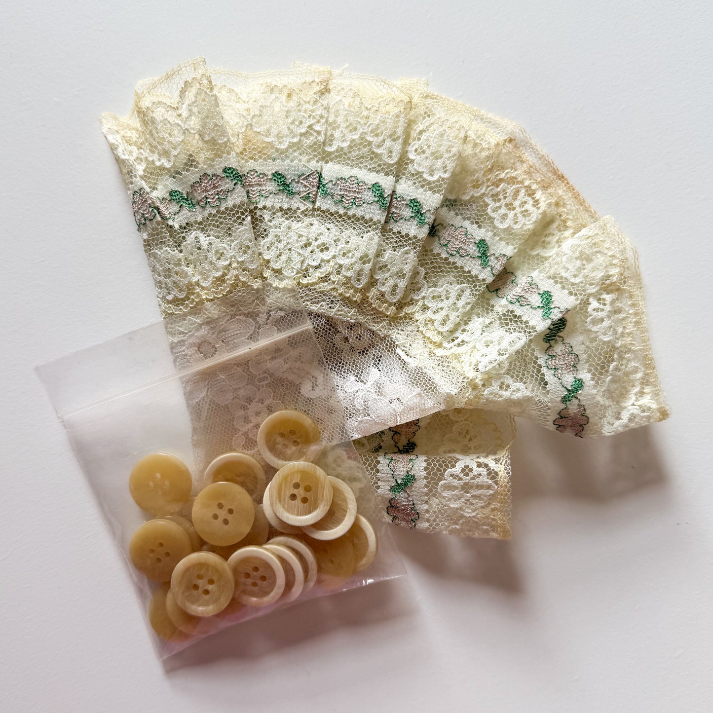 Vintage Doily & Buttons